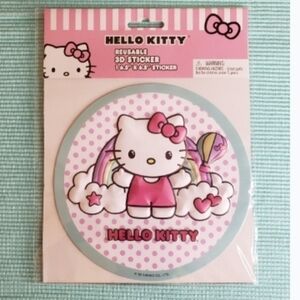 Hello Kitty Pink and White 3D Sticker